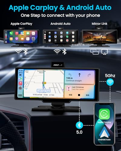 10'' Portable Apple Carplay Car Stereo Touch Screen U802