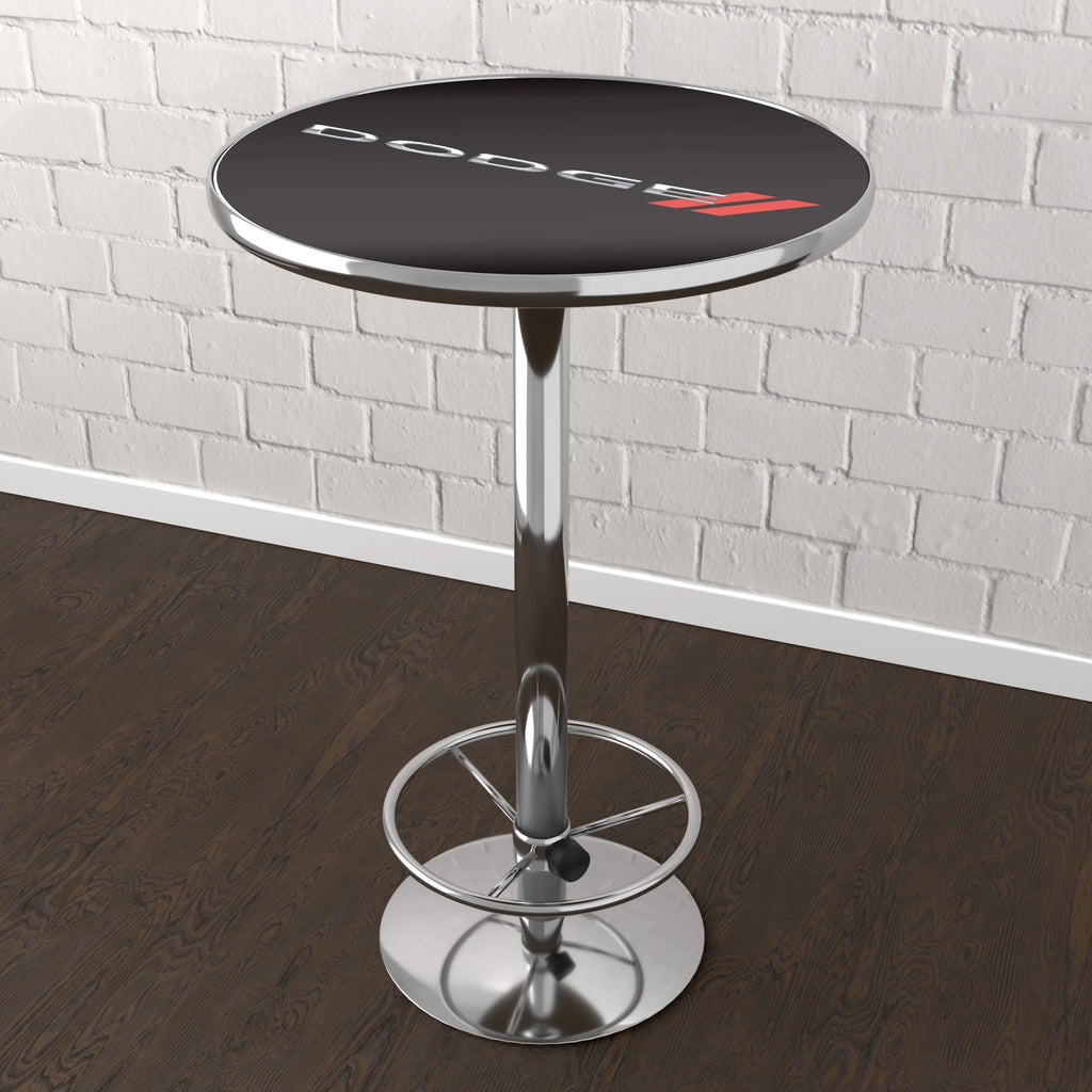 Bar Table with Adjustable Footrest and Acrylic Top O6543