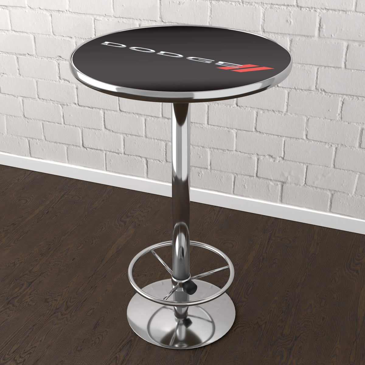 Bar Table with Adjustable Footrest and Acrylic Top O6543