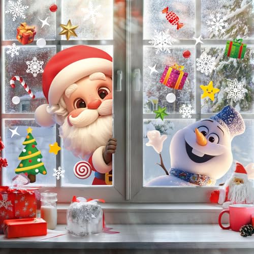 Extra Large White Snowflakes Window Clings F831755