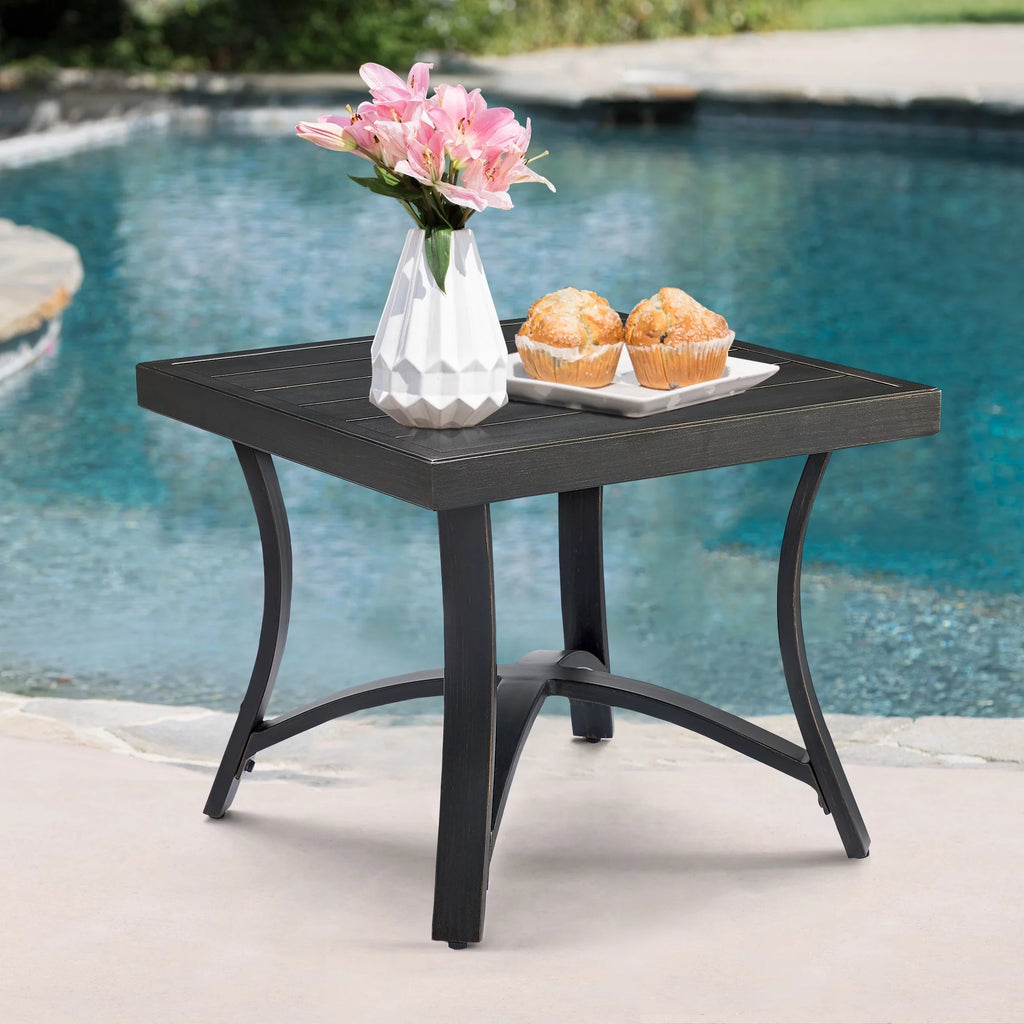 Outdoor Patio Aluminum Square Side Table Z1718