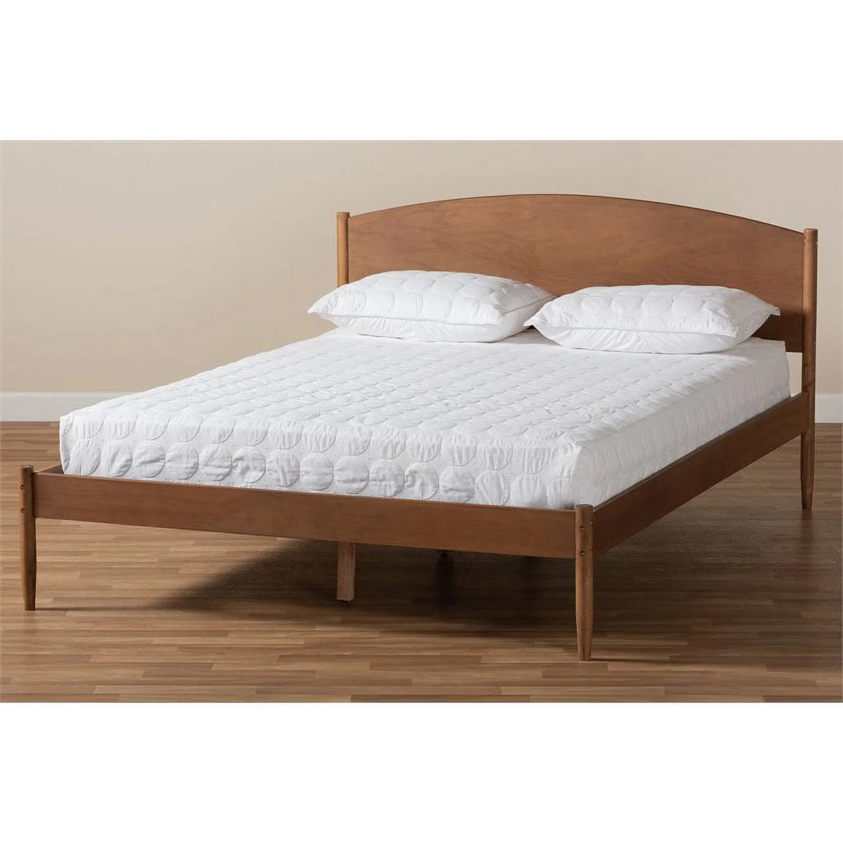Full Size Ash Brown Wood Platform Bed Y98126