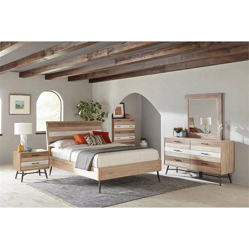 4-piece Brown Wood Eastern King Bedroom Set R906248
