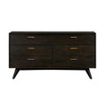 Brown Solid Wood Six Drawer Dresser A634051