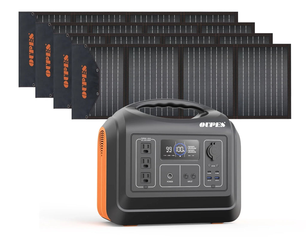 1800W Portable Power Station with 2 100W Panels O8369