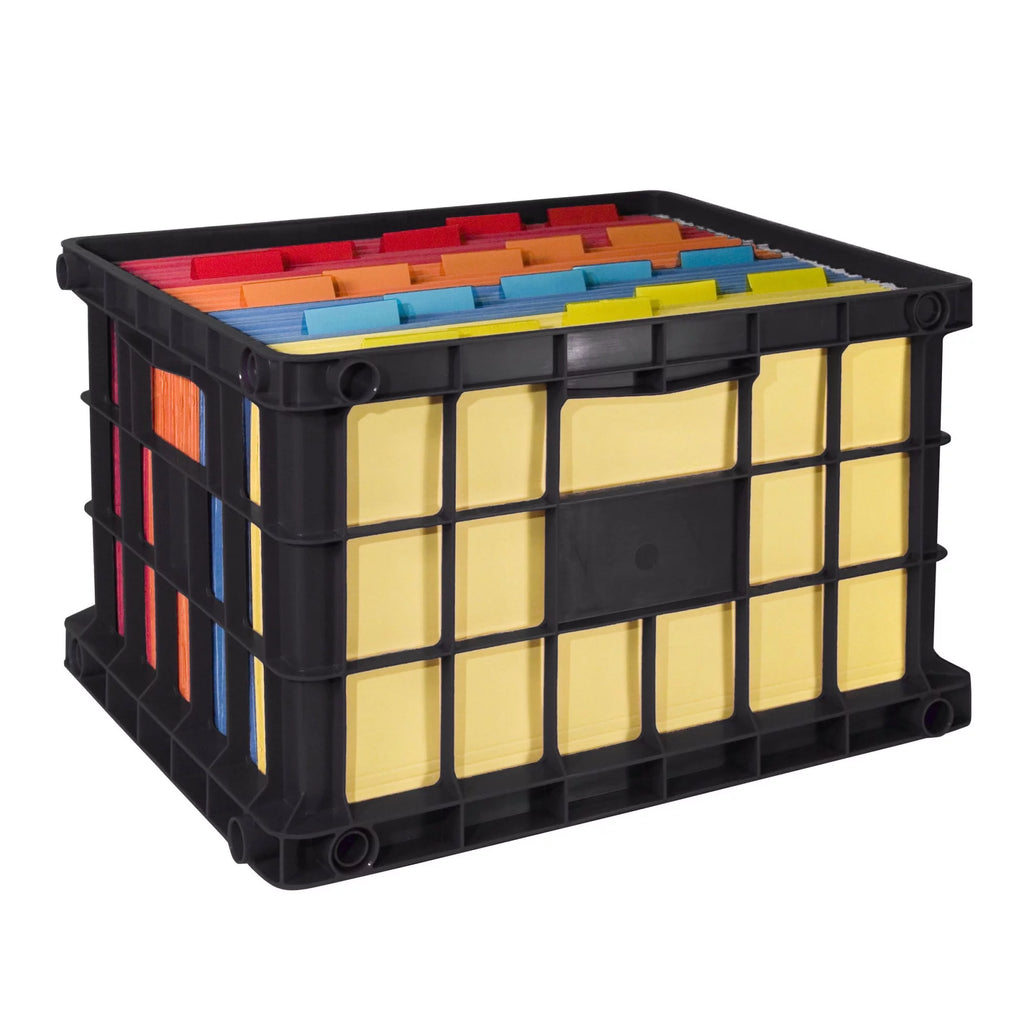 Letter/Legal File Crate Medium Size Black R628