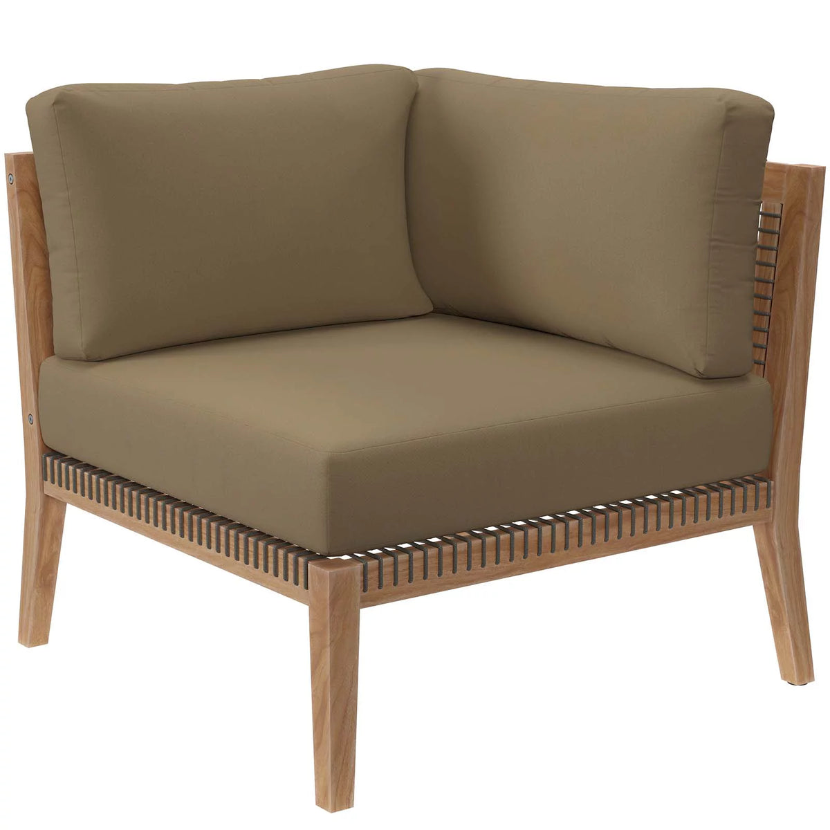 Teak Wood 4-Piece Sectional Sofa W533871