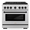 36 5.2 cu. ft. Gas Range with Convection Gas Oven in Stainless Steel and Matte Black K48819