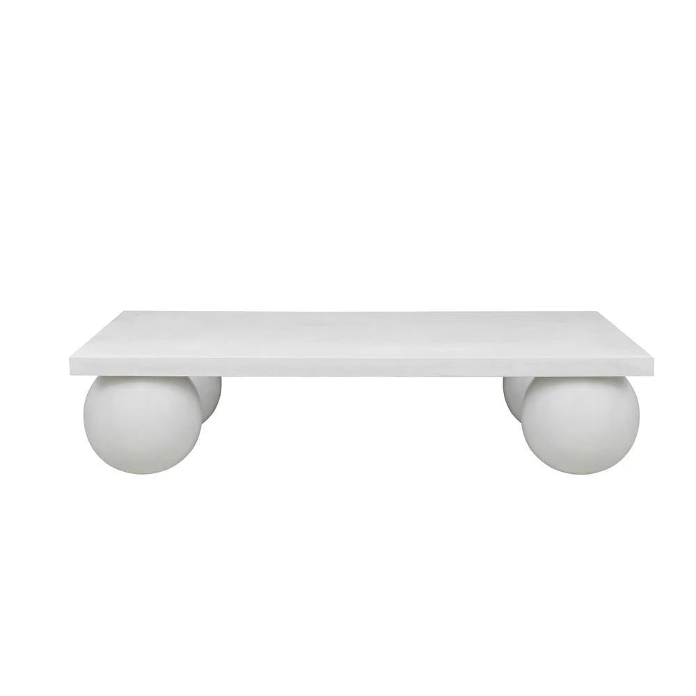 Rectangle Coffee Table Large Ivory Concrete Q531