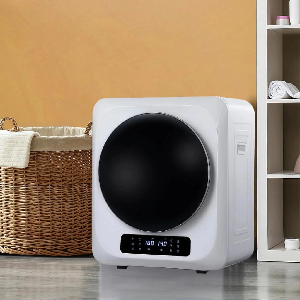 Compact Electric Laundry Dryer with Stainless Steel Drum V985388