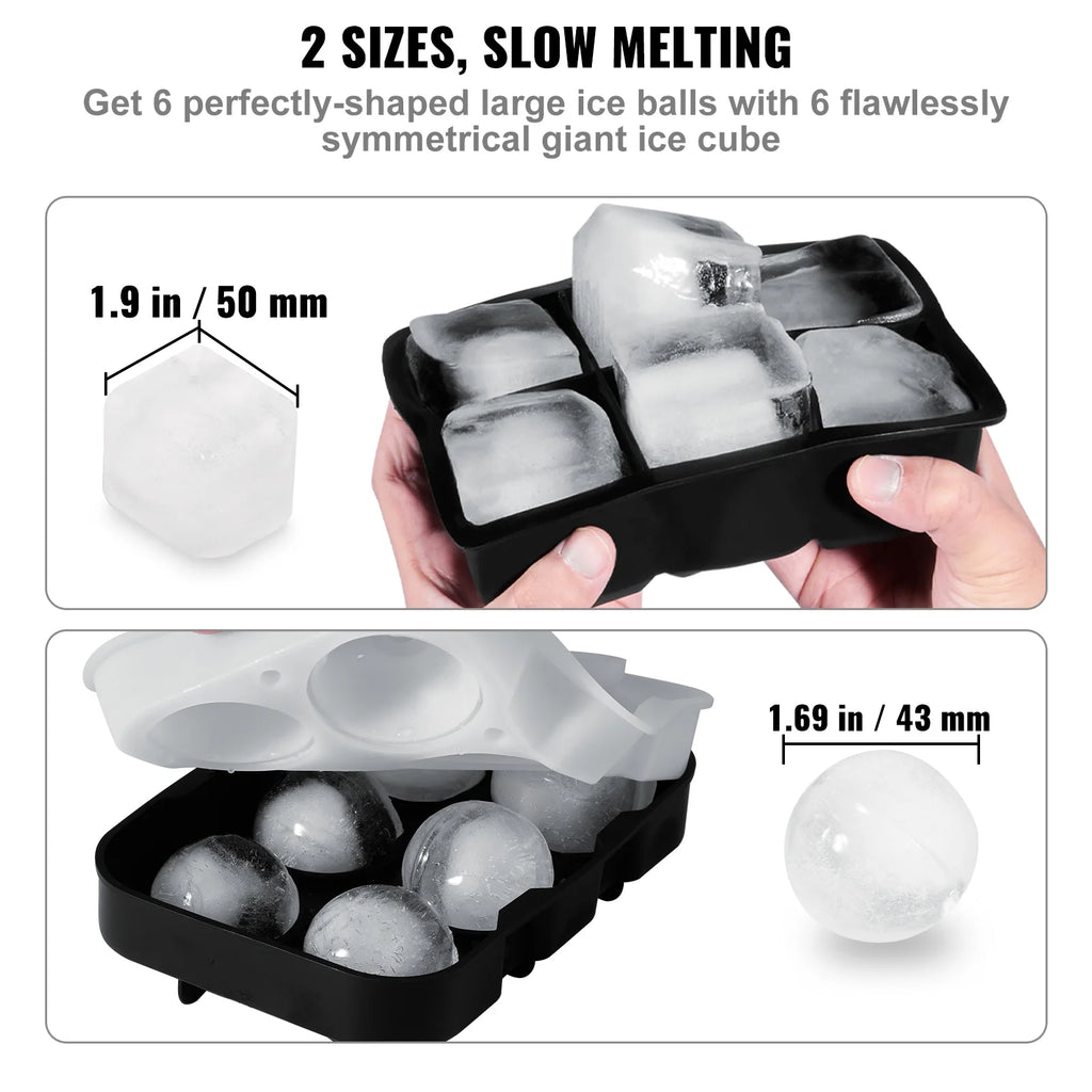 Silicone Ice Cube Tray with Lid 2 Packs X30148