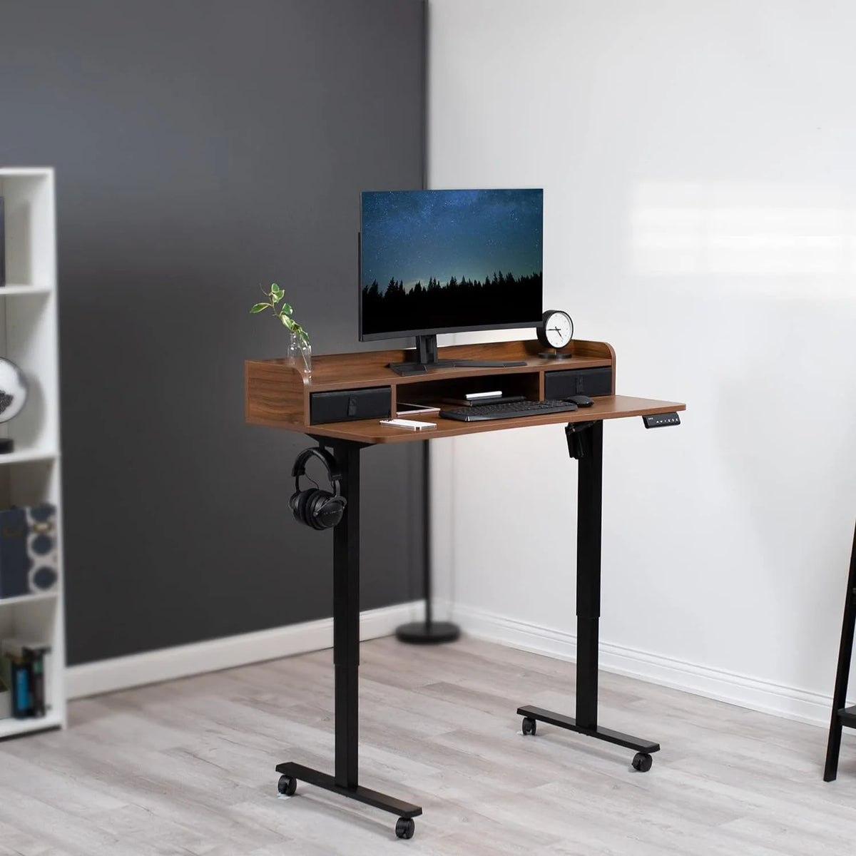 Height Adjustable Standing Desk with Storage Drawers H745481