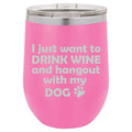 12 oz Double Wall Vacuum Insulated Stainless Steel Stemless Wine Tumbler with Lid A5677