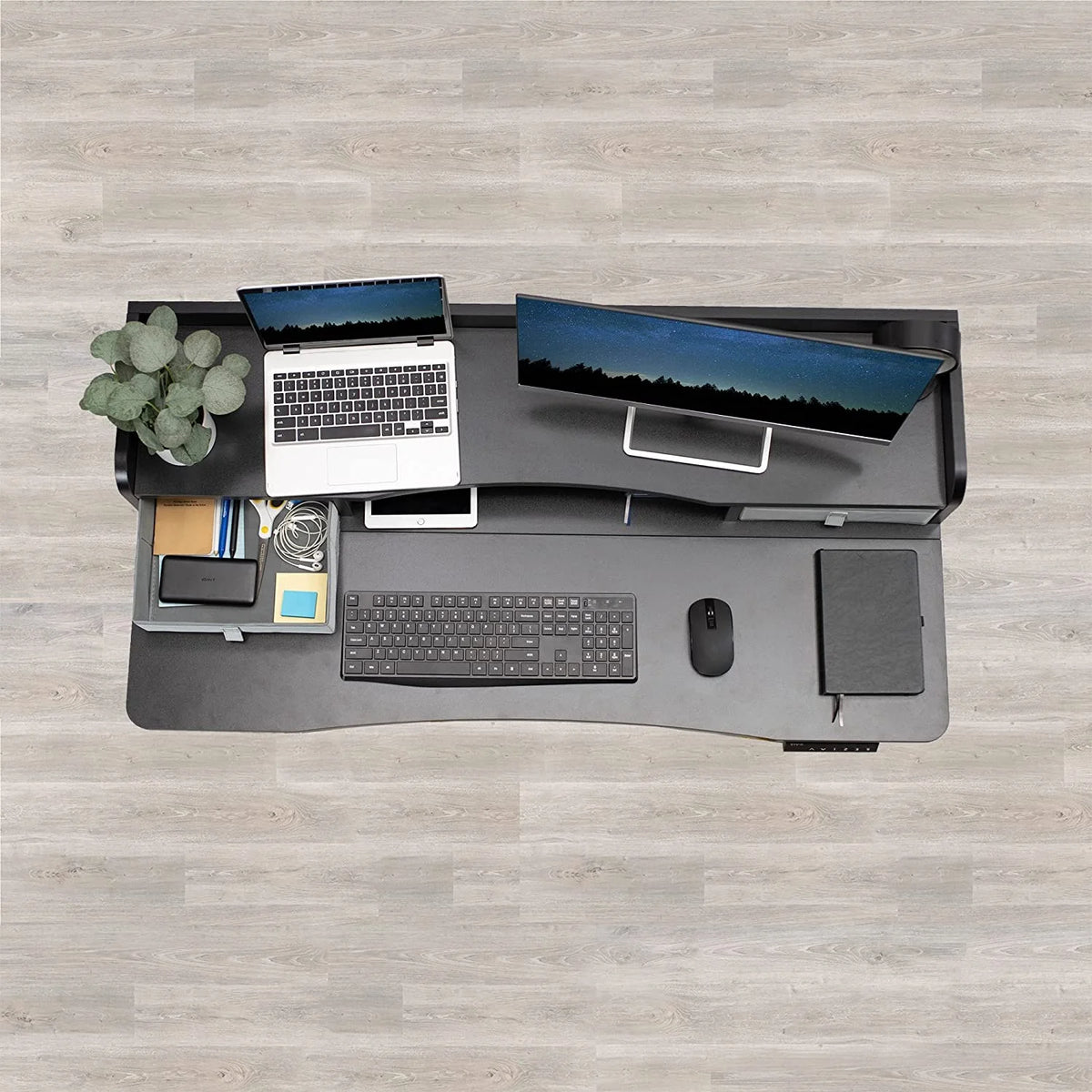 Height Adjustable Standing Desk with Storage Drawers H745481