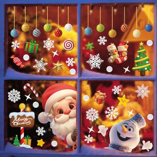 Extra Large White Snowflakes Window Clings F831755