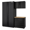 3-Piece Heavy Duty Welded Steel Garage Storage System in Black B1808