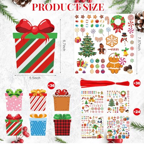 36 Pack Christmas DIY Picture Frames Craft Kit with Stickers N586588