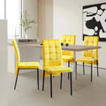 Yellow Velvet Dining Chairs Set Of 4 J6500