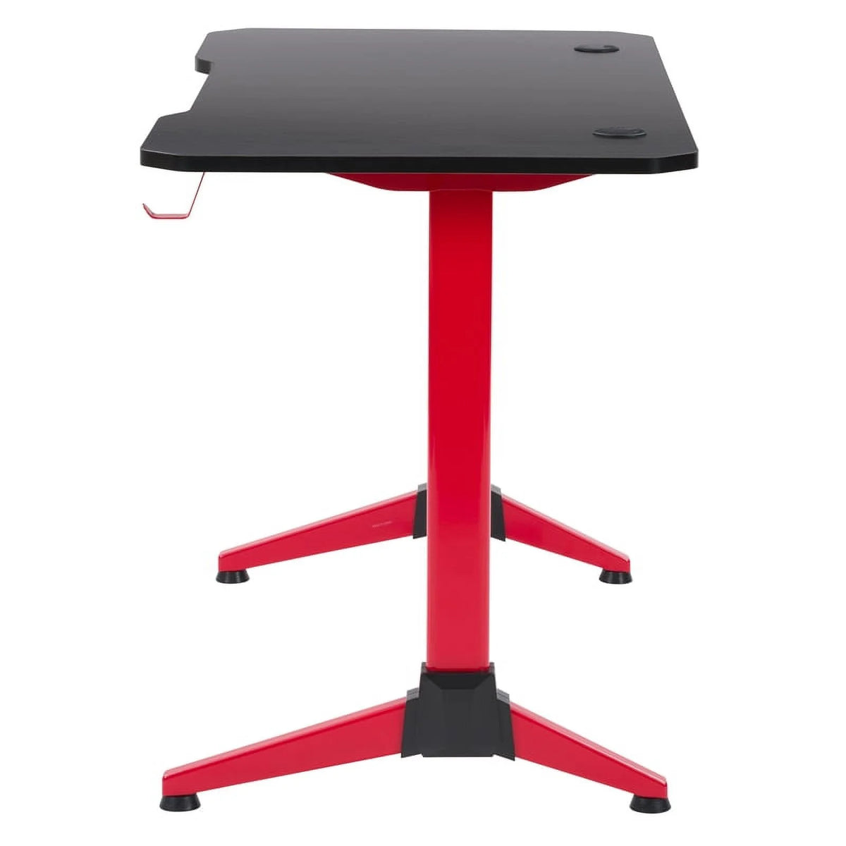 Black Engineered Wood Gaming Desk with LED Lights G860