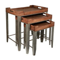 Nesting Table with Side Handles Set of 3 K424