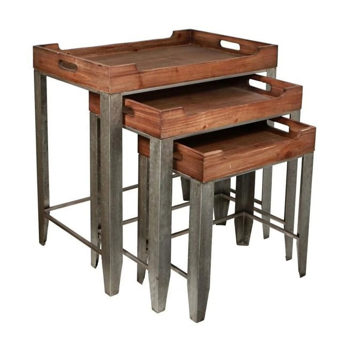 Nesting Table with Side Handles Set of 3 K424