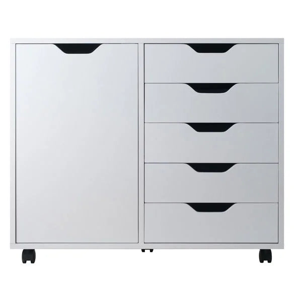 5 Drawer Wood Mobile Side Cabinet R877