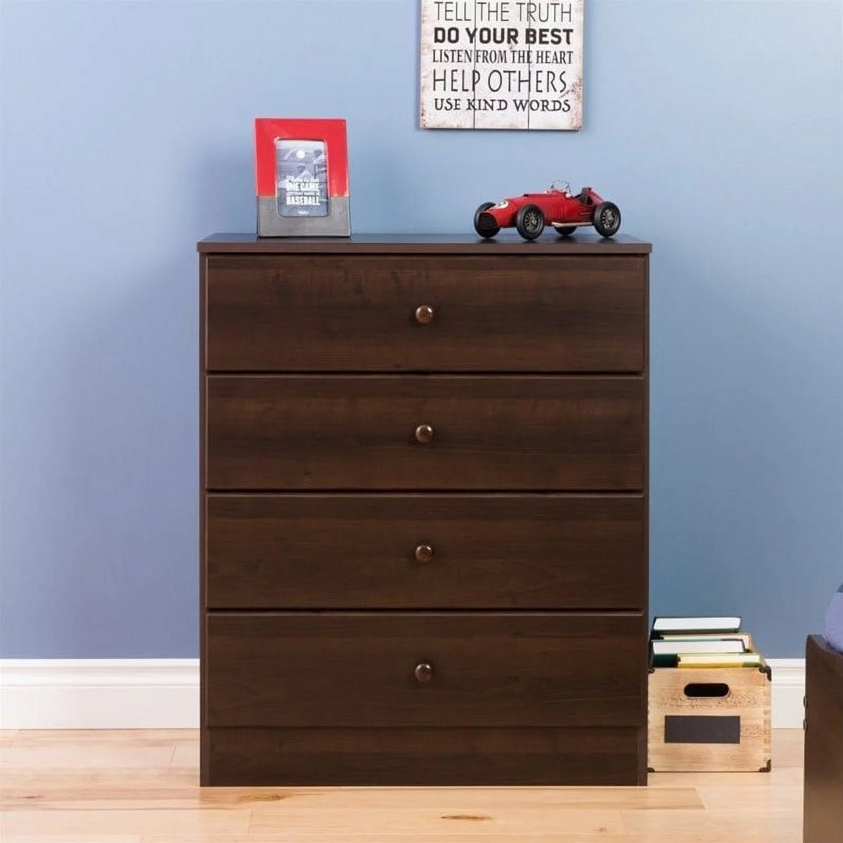 4 Drawer Wood Chest L302237
