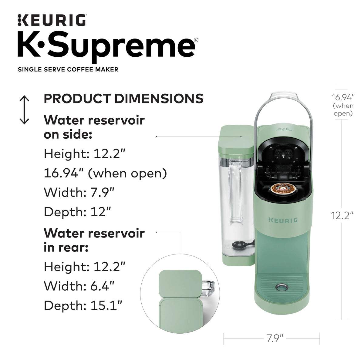 Single-Serve K-Cup Pod Coffee Maker, Black Y22683