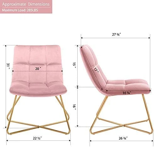 White Faux Fur Upholstered Accent Chair with Gold Legs Y242499