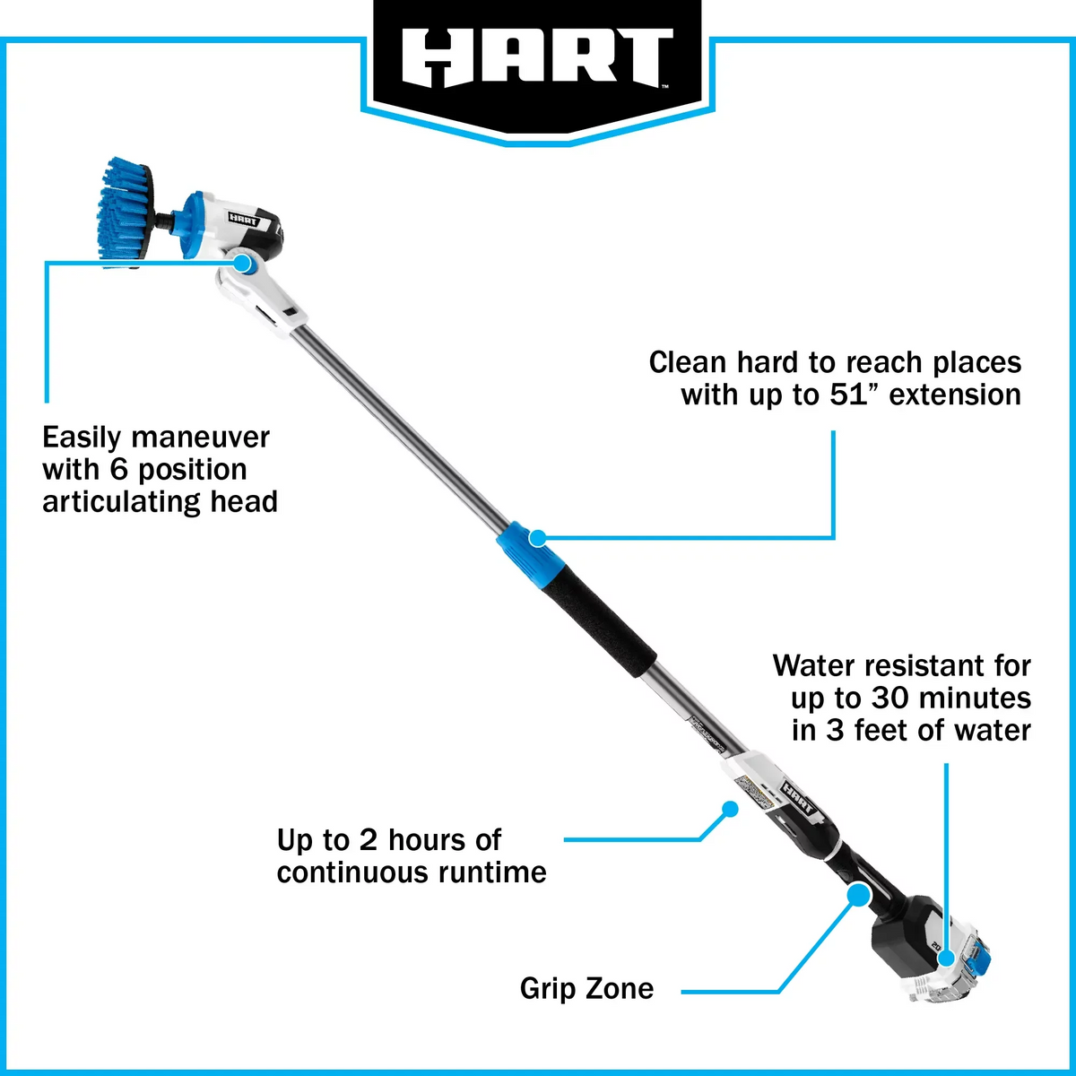 20-Volt Telescoping Scrubber Kit with Battery A6886