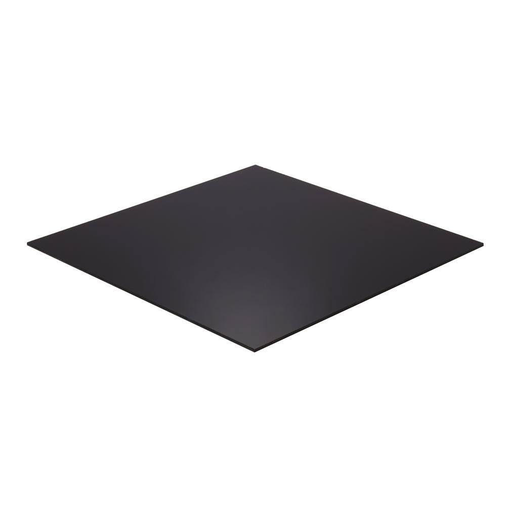 24 in. x 72 in. x 3/8 in. Black Opaque Acrylic Sheet J670020