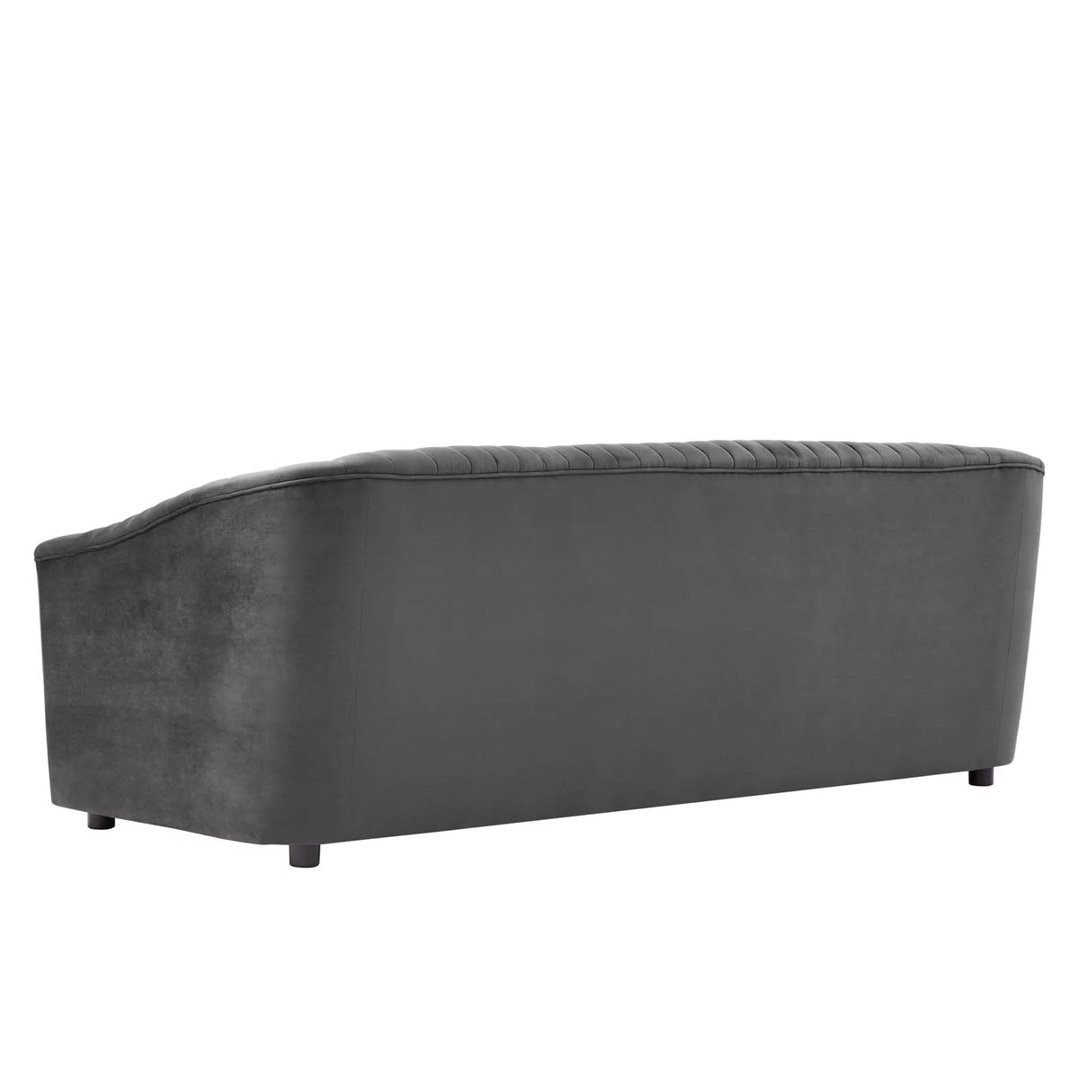 Charcoal Grey Velvet Tufted Sofa O505824
