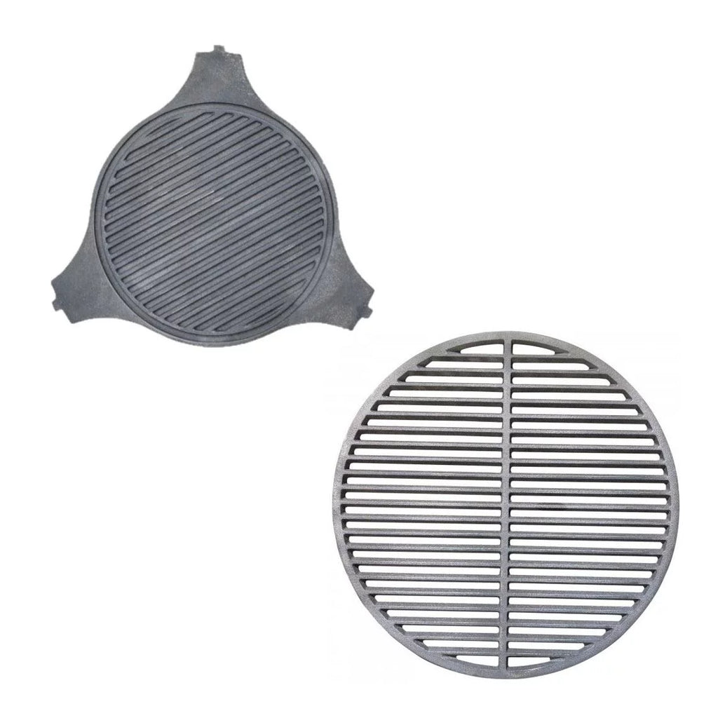 Dual Sided Cast Iron Grill Grate and Cast Iron Plate Setter Q350