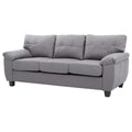Gray Faux Leather Sofa E1030