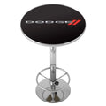 Bar Table with Adjustable Footrest and Acrylic Top O6543