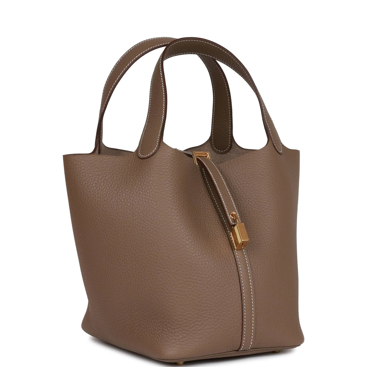 Etoupe Clemence Leather Handbag S717