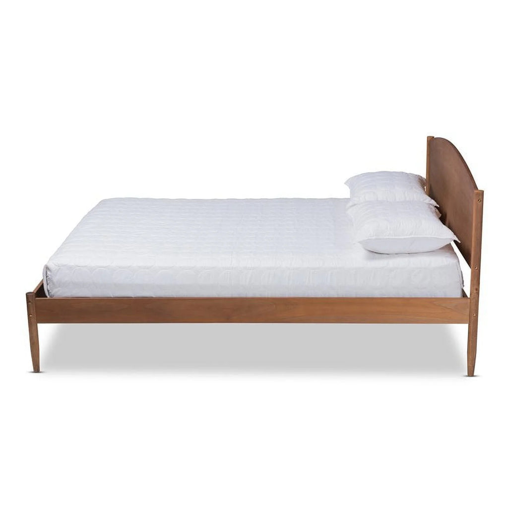 Full Size Ash Brown Wood Platform Bed Y98126