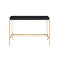 Black & Gold Writing Desk with USB Port R5851