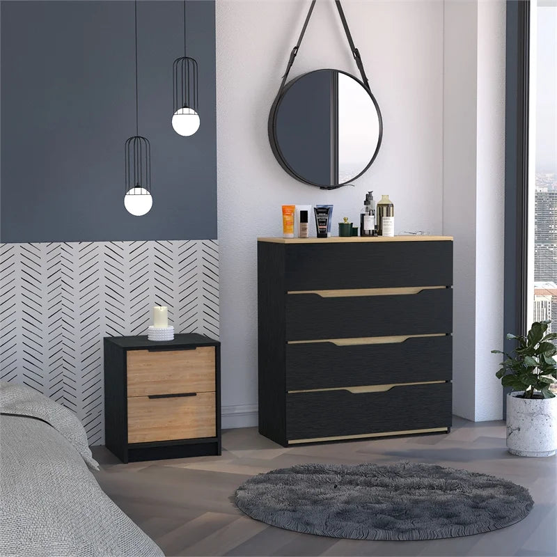 2-Piece Bedroom Set with Nightstand and Dresser M280972