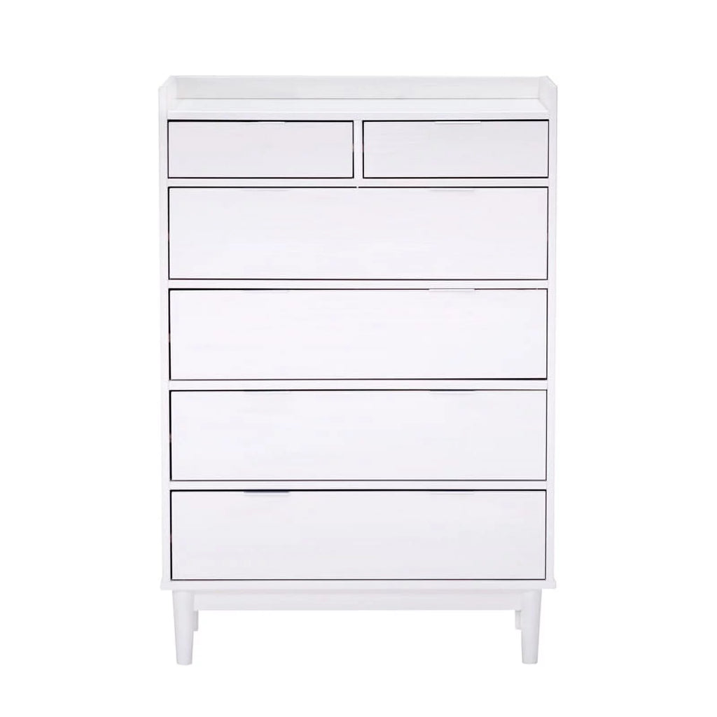 White 6-Drawer Solid Wood Chest J806239