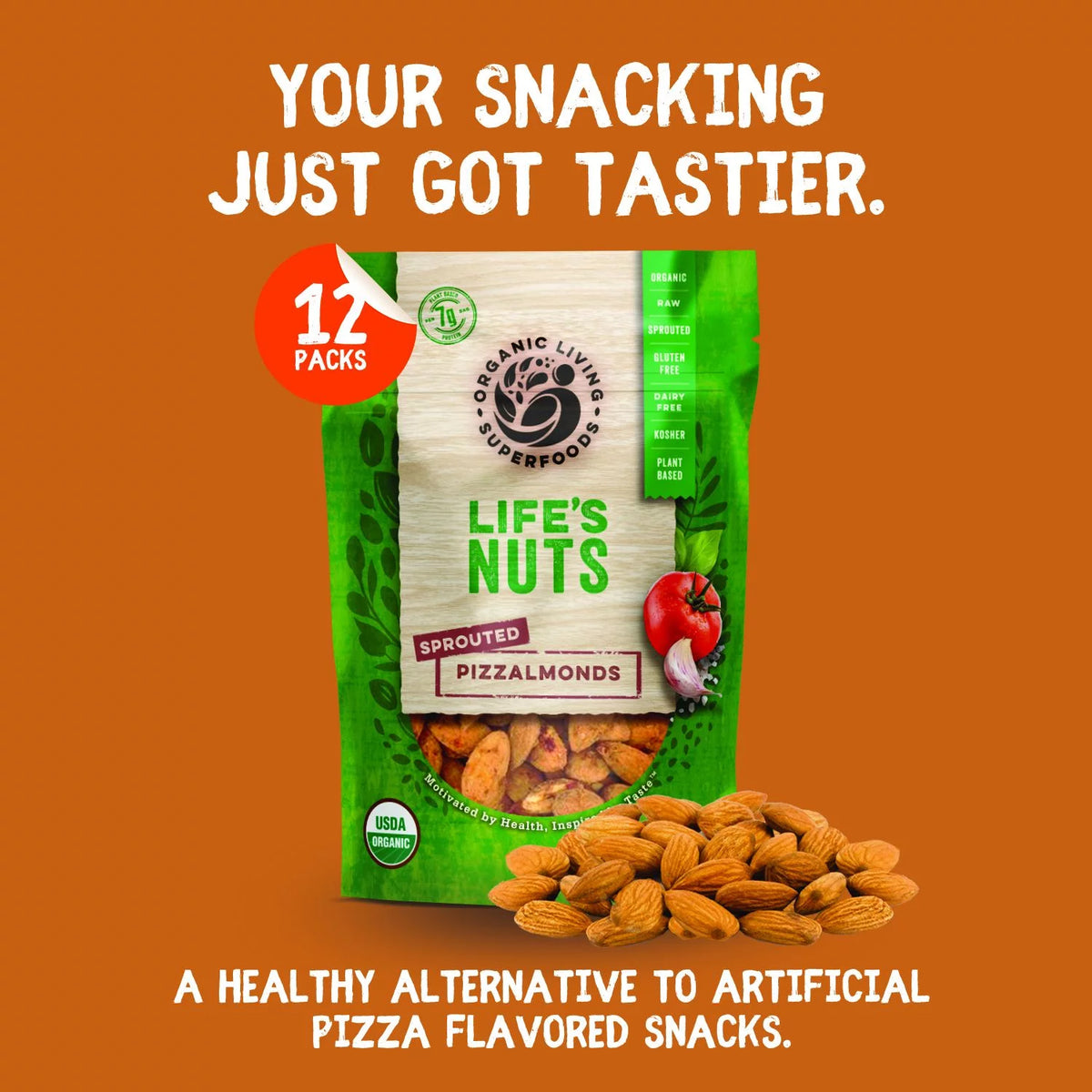 Organic Sprouted Salt & Vinegar Almonds 1.4oz M69626