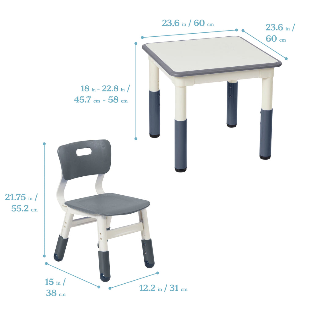 Adjustable Kids Activity Table with 2 Chairs X918485