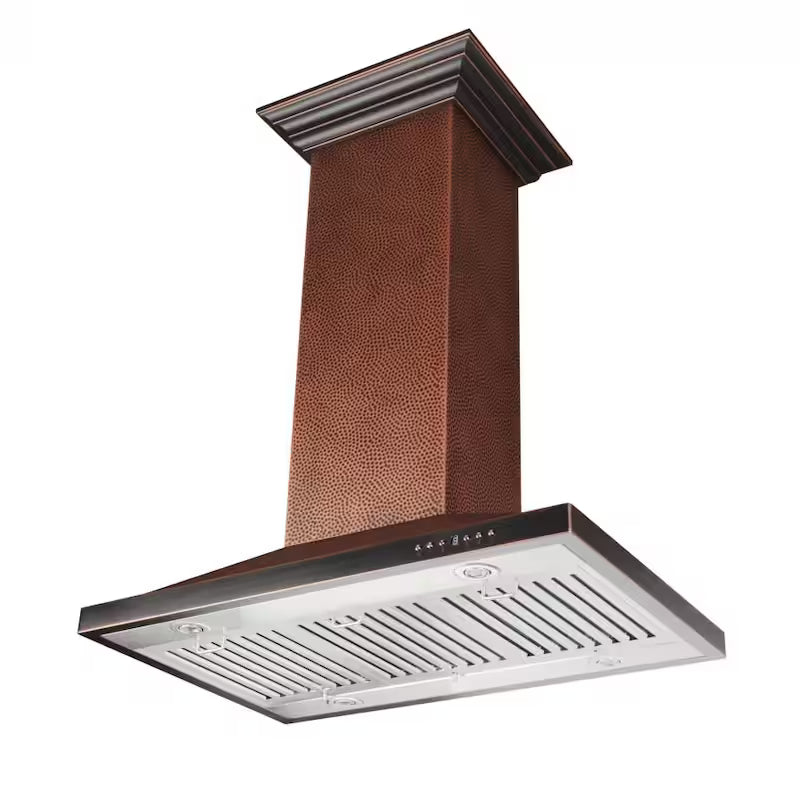 36 in. 400 CFM Convertible Island Mount Range Hood with LED Light U88909