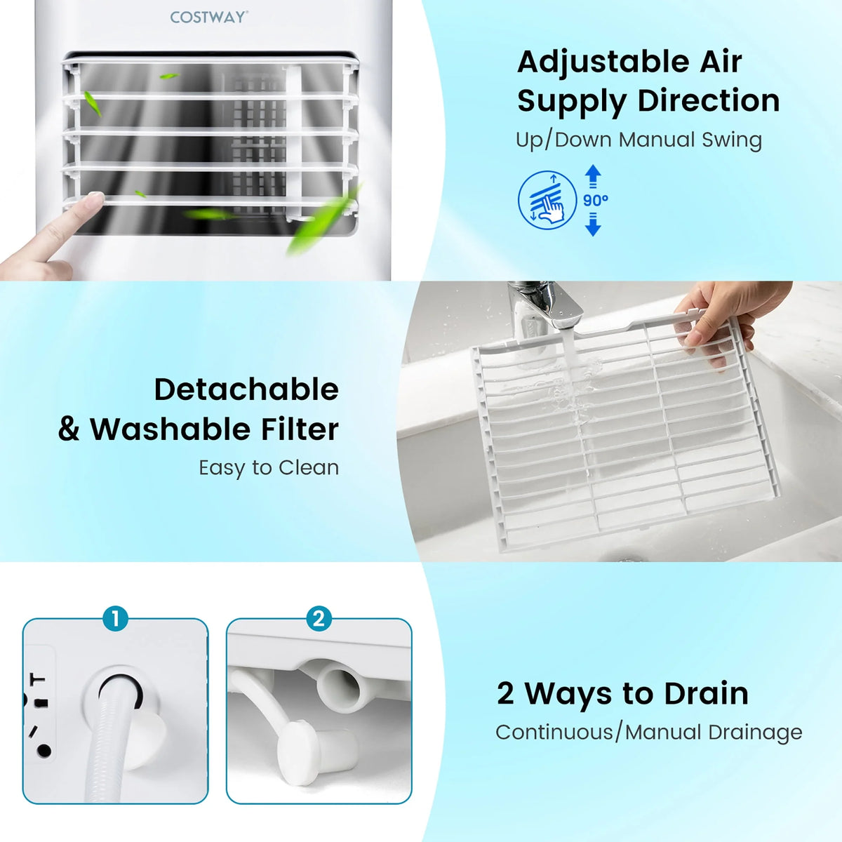 5000 BTU Portable Air Conditioner 4-in-1 N7631