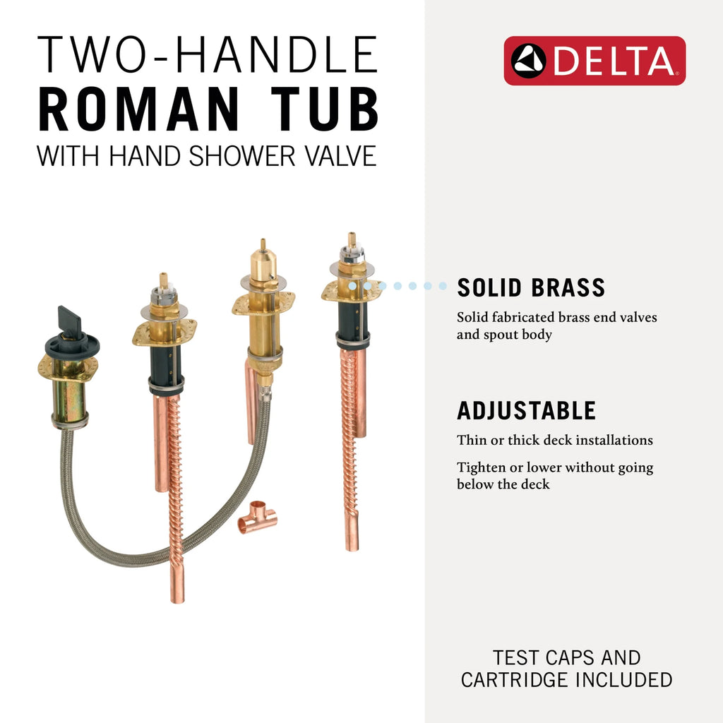 Two Handle Flexible Mount with Hand Shower F98173