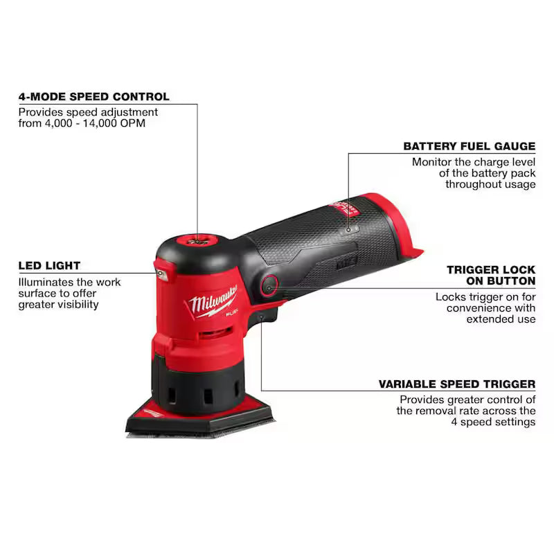 12-Volt Lithium-Ion Brushless Cordless Orbital Detail Sander Y49614