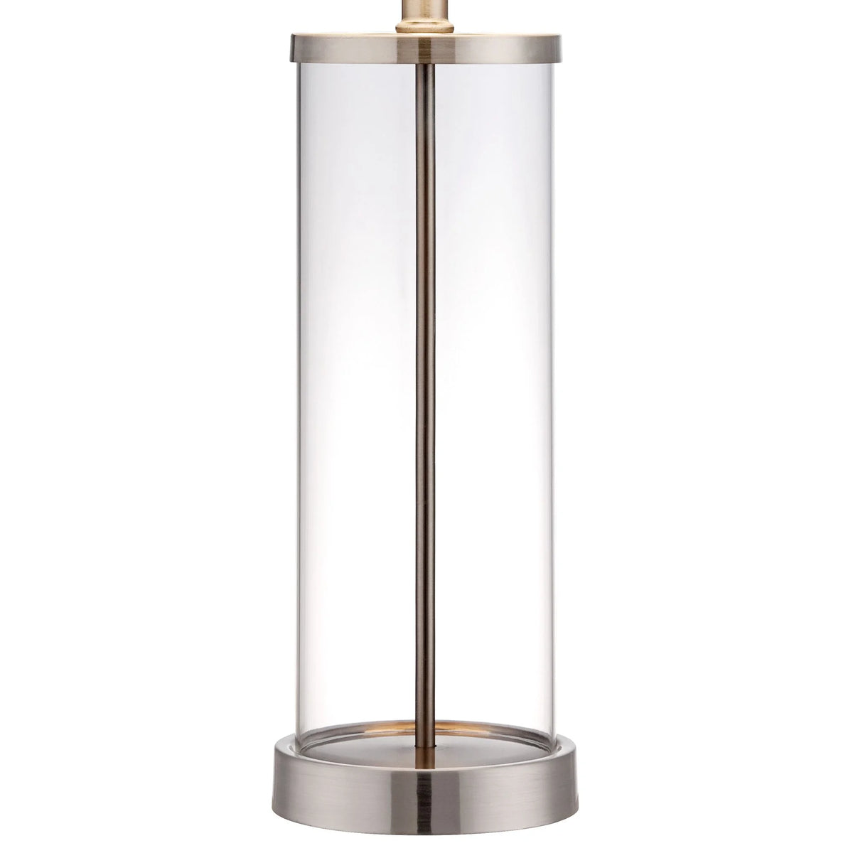 Set of 2 Clear Glass Fillable Steel Table Lamps K617