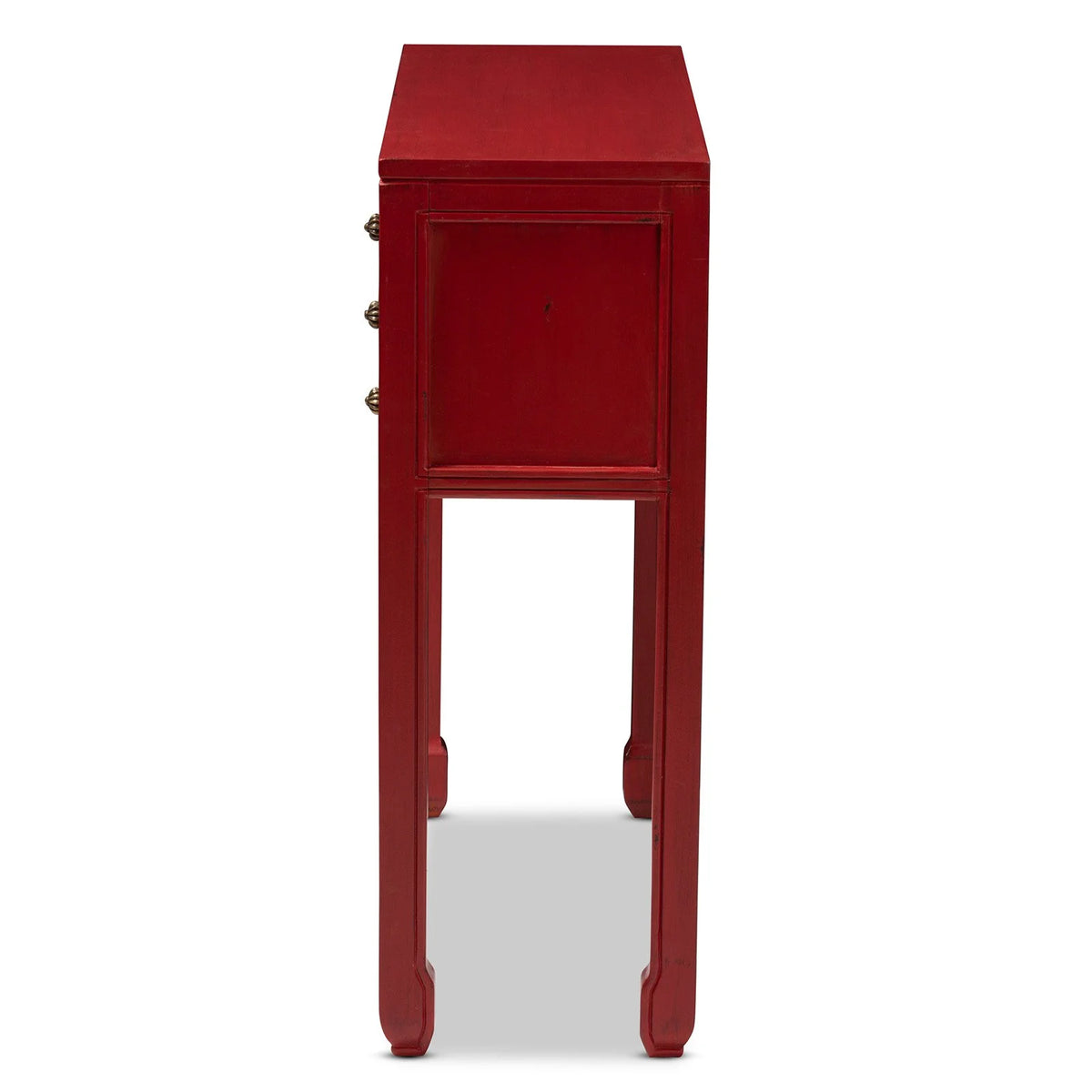 Antique Red 6-Drawer Wood Console Table Y612294