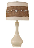 Smooth Table Lamp with Burlap Shade 28 in O740019