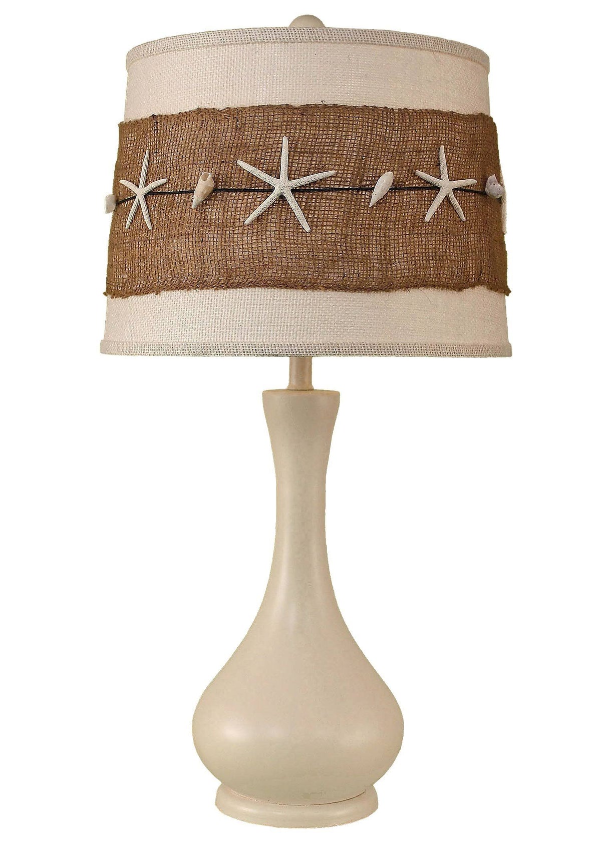 Smooth Table Lamp with Burlap Shade 28 in O740019